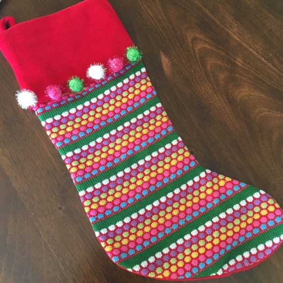 Hobby Lobby Other - Rainbow Pom Pom Stocking